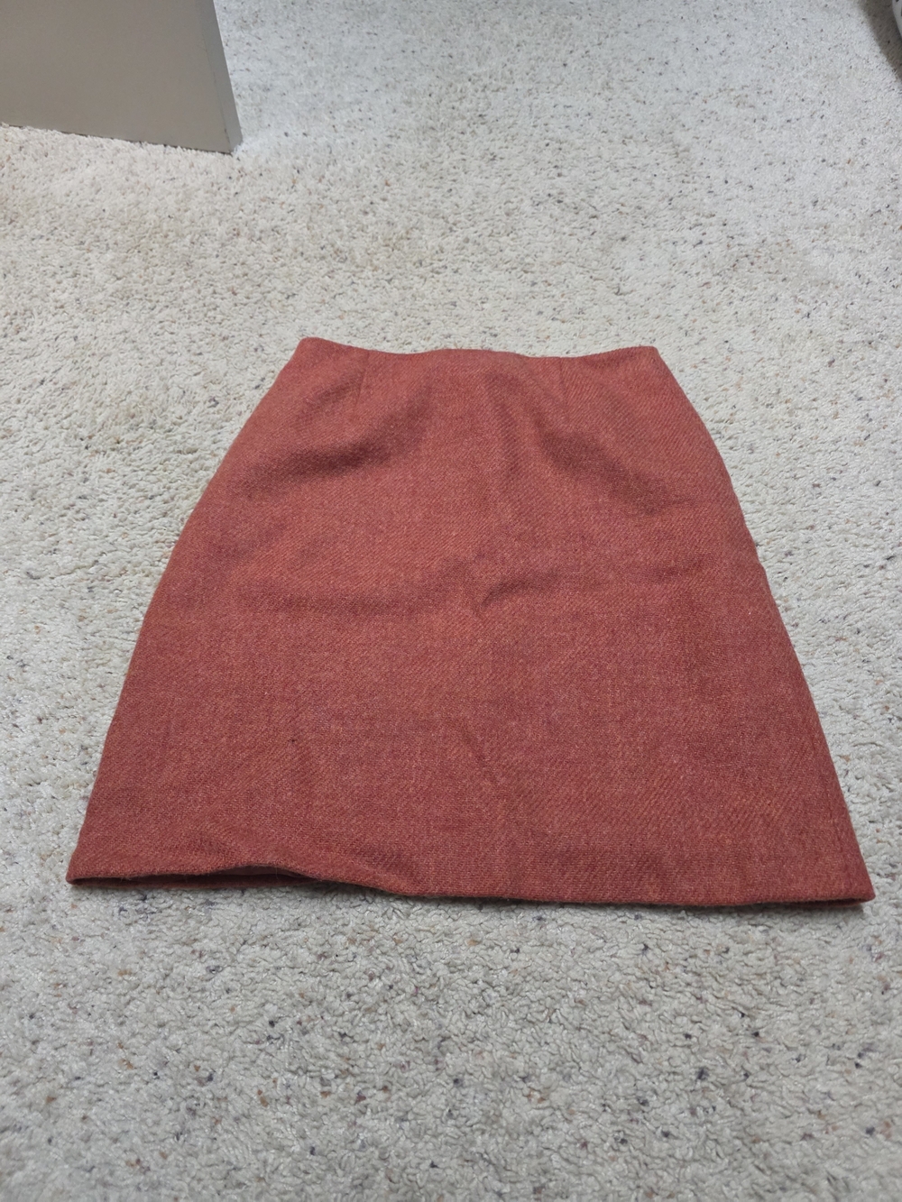 Ann Taylor Textured Orange Mini Skirt
